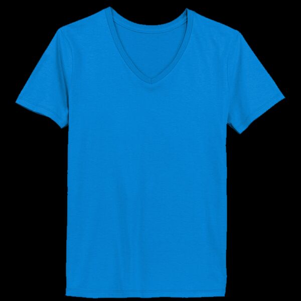 Ladies’  Junior Fine Jersey V-Neck Longer Length T-Shirt Thumbnail