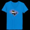 Ladies’  Junior Fine Jersey V-Neck Longer Length T-Shirt Thumbnail