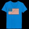 Ladies’  Junior Fine Jersey V-Neck Longer Length T-Shirt Thumbnail