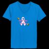 Ladies’  Junior Fine Jersey V-Neck Longer Length T-Shirt Thumbnail