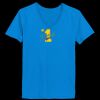Ladies’  Junior Fine Jersey V-Neck Longer Length T-Shirt Thumbnail