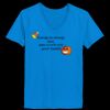 Ladies’  Junior Fine Jersey V-Neck Longer Length T-Shirt Thumbnail