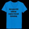 Ladies’  Junior Fine Jersey V-Neck Longer Length T-Shirt Thumbnail