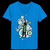 Ladies’  Junior Fine Jersey V-Neck Longer Length T-Shirt Thumbnail