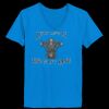Ladies’  Junior Fine Jersey V-Neck Longer Length T-Shirt Thumbnail