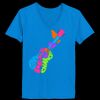 Ladies’  Junior Fine Jersey V-Neck Longer Length T-Shirt Thumbnail