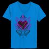 Ladies’  Junior Fine Jersey V-Neck Longer Length T-Shirt Thumbnail