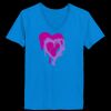 Ladies’  Junior Fine Jersey V-Neck Longer Length T-Shirt Thumbnail