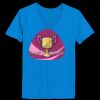 Ladies’  Junior Fine Jersey V-Neck Longer Length T-Shirt Thumbnail