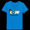 Ladies’  Junior Fine Jersey V-Neck Longer Length T-Shirt Thumbnail