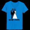 Ladies’  Junior Fine Jersey V-Neck Longer Length T-Shirt Thumbnail