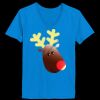 Ladies’  Junior Fine Jersey V-Neck Longer Length T-Shirt Thumbnail