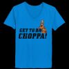 Ladies’  Junior Fine Jersey V-Neck Longer Length T-Shirt Thumbnail
