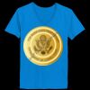 Ladies’  Junior Fine Jersey V-Neck Longer Length T-Shirt Thumbnail