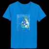 Ladies’  Junior Fine Jersey V-Neck Longer Length T-Shirt Thumbnail