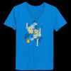 Ladies’  Junior Fine Jersey V-Neck Longer Length T-Shirt Thumbnail