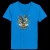 Ladies’  Junior Fine Jersey V-Neck Longer Length T-Shirt Thumbnail