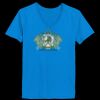 Ladies’  Junior Fine Jersey V-Neck Longer Length T-Shirt Thumbnail