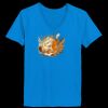 Ladies’  Junior Fine Jersey V-Neck Longer Length T-Shirt Thumbnail