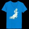 Ladies’  Junior Fine Jersey V-Neck Longer Length T-Shirt Thumbnail