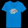 Ladies’  Junior Fine Jersey V-Neck Longer Length T-Shirt Thumbnail