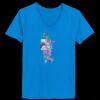 Ladies’  Junior Fine Jersey V-Neck Longer Length T-Shirt Thumbnail