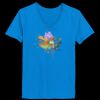 Ladies’  Junior Fine Jersey V-Neck Longer Length T-Shirt Thumbnail