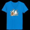 Ladies’  Junior Fine Jersey V-Neck Longer Length T-Shirt Thumbnail