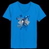 Ladies’  Junior Fine Jersey V-Neck Longer Length T-Shirt Thumbnail