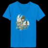 Ladies’  Junior Fine Jersey V-Neck Longer Length T-Shirt Thumbnail