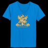 Ladies’  Junior Fine Jersey V-Neck Longer Length T-Shirt Thumbnail
