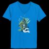 Ladies’  Junior Fine Jersey V-Neck Longer Length T-Shirt Thumbnail