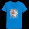 Ladies’  Junior Fine Jersey V-Neck Longer Length T-Shirt Thumbnail