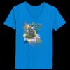 Ladies’  Junior Fine Jersey V-Neck Longer Length T-Shirt Thumbnail