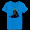 Ladies’  Junior Fine Jersey V-Neck Longer Length T-Shirt Thumbnail