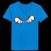 Ladies’  Junior Fine Jersey V-Neck Longer Length T-Shirt Thumbnail