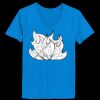 Ladies’  Junior Fine Jersey V-Neck Longer Length T-Shirt Thumbnail