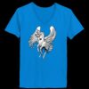 Ladies’  Junior Fine Jersey V-Neck Longer Length T-Shirt Thumbnail