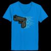 Ladies’  Junior Fine Jersey V-Neck Longer Length T-Shirt Thumbnail