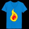 Ladies’  Junior Fine Jersey V-Neck Longer Length T-Shirt Thumbnail