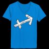 Ladies’  Junior Fine Jersey V-Neck Longer Length T-Shirt Thumbnail
