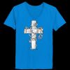 Ladies’  Junior Fine Jersey V-Neck Longer Length T-Shirt Thumbnail