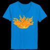 Ladies’  Junior Fine Jersey V-Neck Longer Length T-Shirt Thumbnail