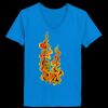 Ladies’  Junior Fine Jersey V-Neck Longer Length T-Shirt Thumbnail