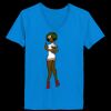 Ladies’  Junior Fine Jersey V-Neck Longer Length T-Shirt Thumbnail