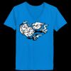 Ladies’  Junior Fine Jersey V-Neck Longer Length T-Shirt Thumbnail