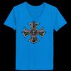 Ladies’  Junior Fine Jersey V-Neck Longer Length T-Shirt Thumbnail