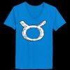 Ladies’  Junior Fine Jersey V-Neck Longer Length T-Shirt Thumbnail
