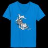 Ladies’  Junior Fine Jersey V-Neck Longer Length T-Shirt Thumbnail