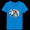 Ladies’  Junior Fine Jersey V-Neck Longer Length T-Shirt Thumbnail